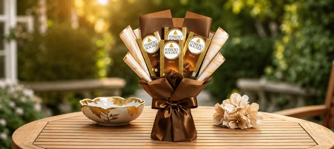 The Golden Rocher Romance Bouquet